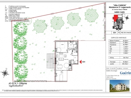 Location Appartement 3 pièces Caen (14000) - 67 bis avenue Henri Cheron 14000 caen